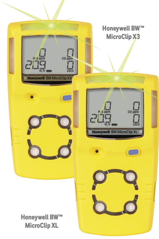 Honeywell BW MicroClip X3 and MicroClip XL multi-gas detectors
