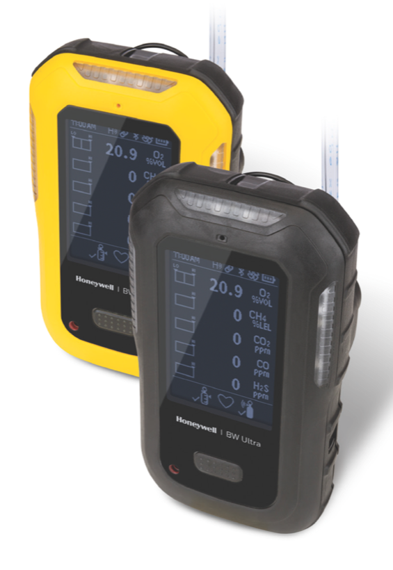 Honeywell BW Ultra portable multi-gas detectors, yellow and black versions